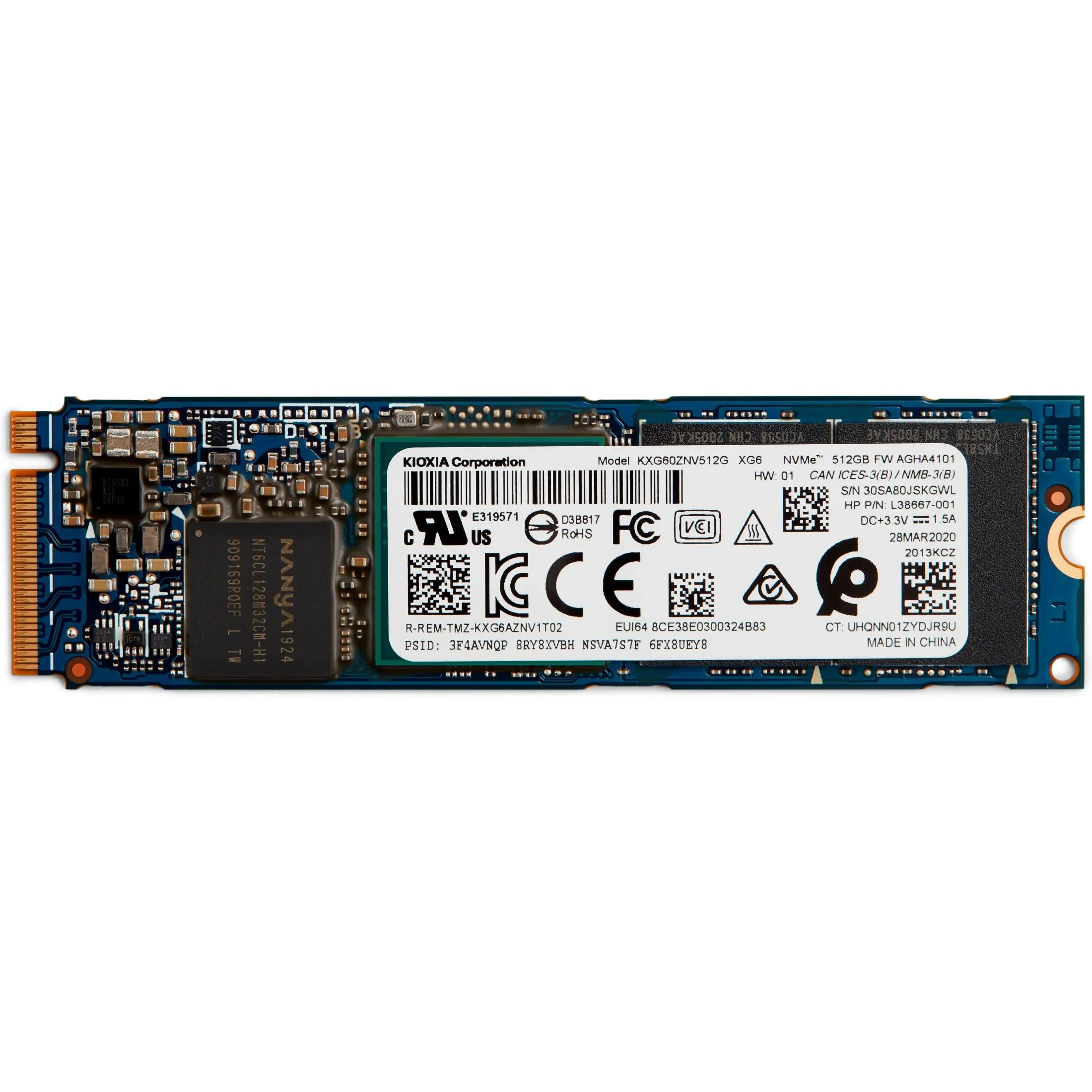 HP 512GB PCI Express 3.0 Internal Solid State Drive 1D0H7AA
