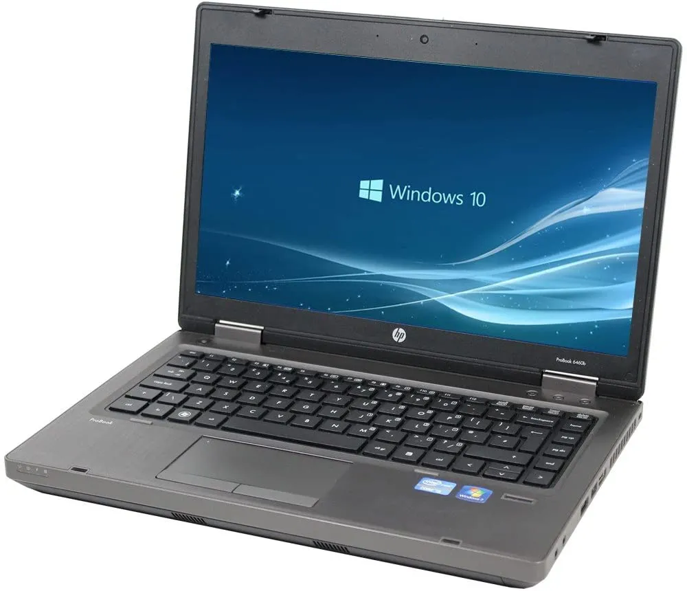 HP ProBook 6460b 14" HD (720p) Notebook PC - Intel Core i5-2410M @ 2.90 GHz (2nd Gen), 8GB RAM, 256GB SSD, Integrated Graphics, DVD-RW, VGA, DisplayPort (DP), Ethernet, Windows 10 Pro x64 (Certified Refurbished Grade A) - 1 Year Warranty