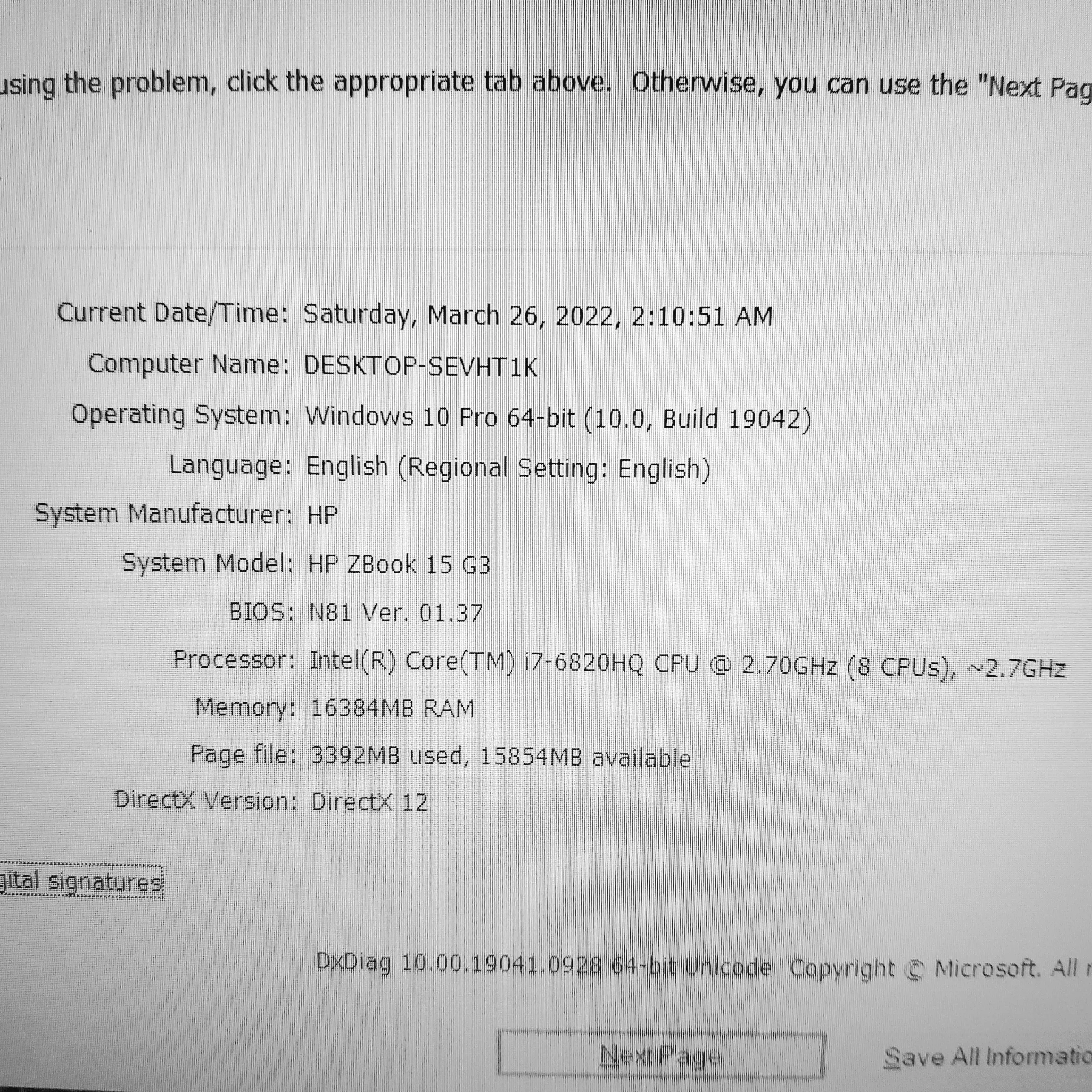 Hp ZBook 15 i7 Laptop (Open Box)