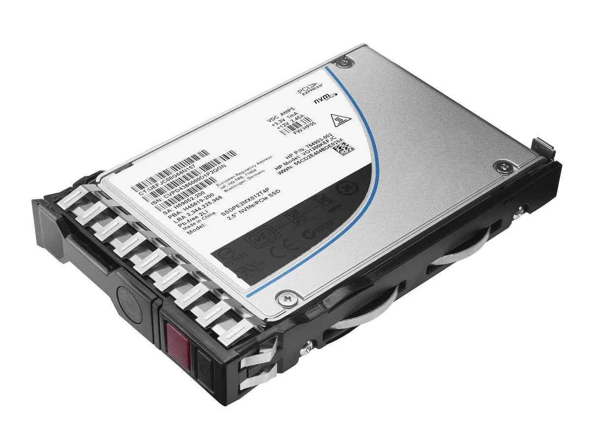 HPE 2TB 2.5" SFF Internal Solid State Drive, NVMe x4 Lanes Read Intensive SSD, Hot Pluggable, 12 W, Digitally Signed Firmware SSD - 877986-B21