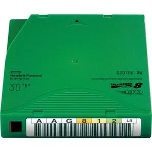 HPE LTO-8 Ultrium 30TB RW Data Cartridge - LTO-8 - Rewritable - 12 TB (Native) / 30 TB (Compressed) - 960 m Tape Length - 1 Pack