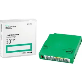 HPE LTO-8 Ultrium 30TB RW Data Cartridge - LTO-8 - Rewritable - 12 TB (Native) / 30 TB (Compressed) - 960 m Tape Length - 1 Pack