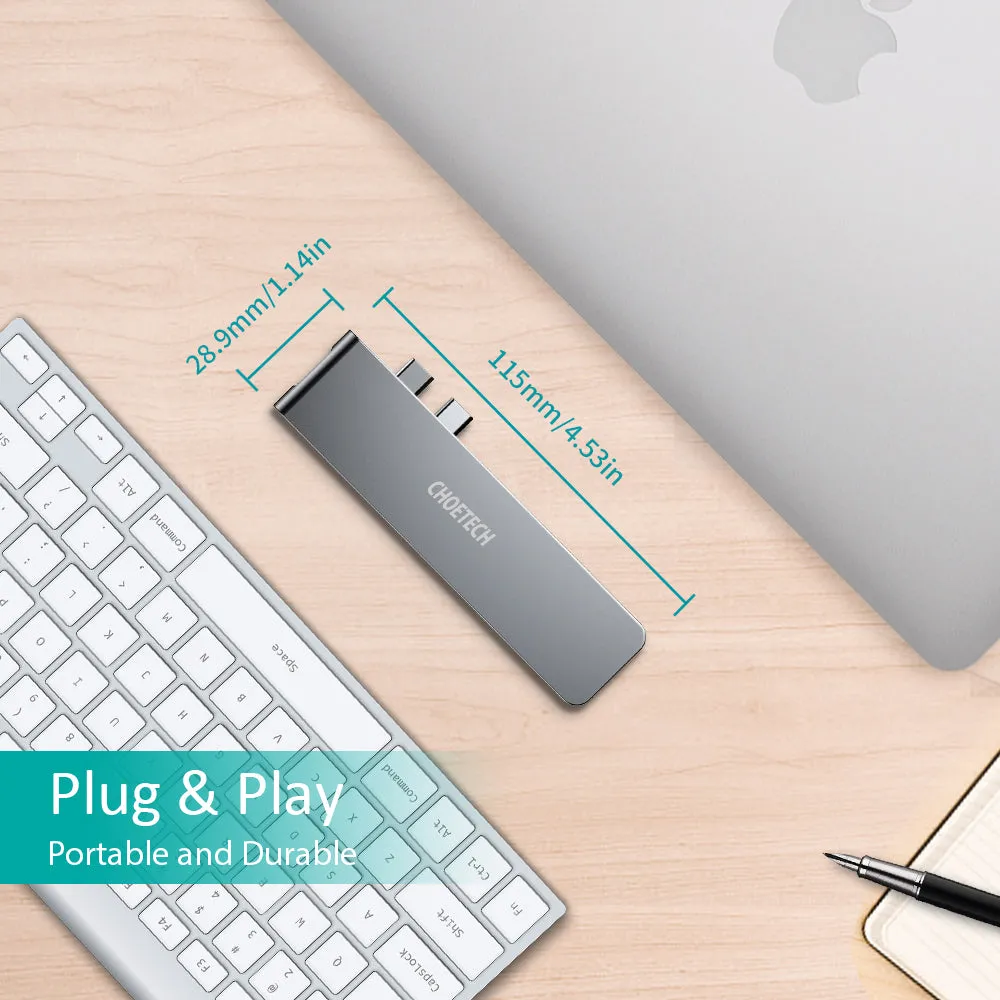 HUB-M14 Choetech 7-in-2 USB-C Multiport Adapter