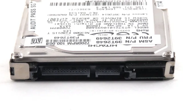 IBM Hitachi HTS721010G9SA00 100GB SATA Laptop HDD FRU 39T2649