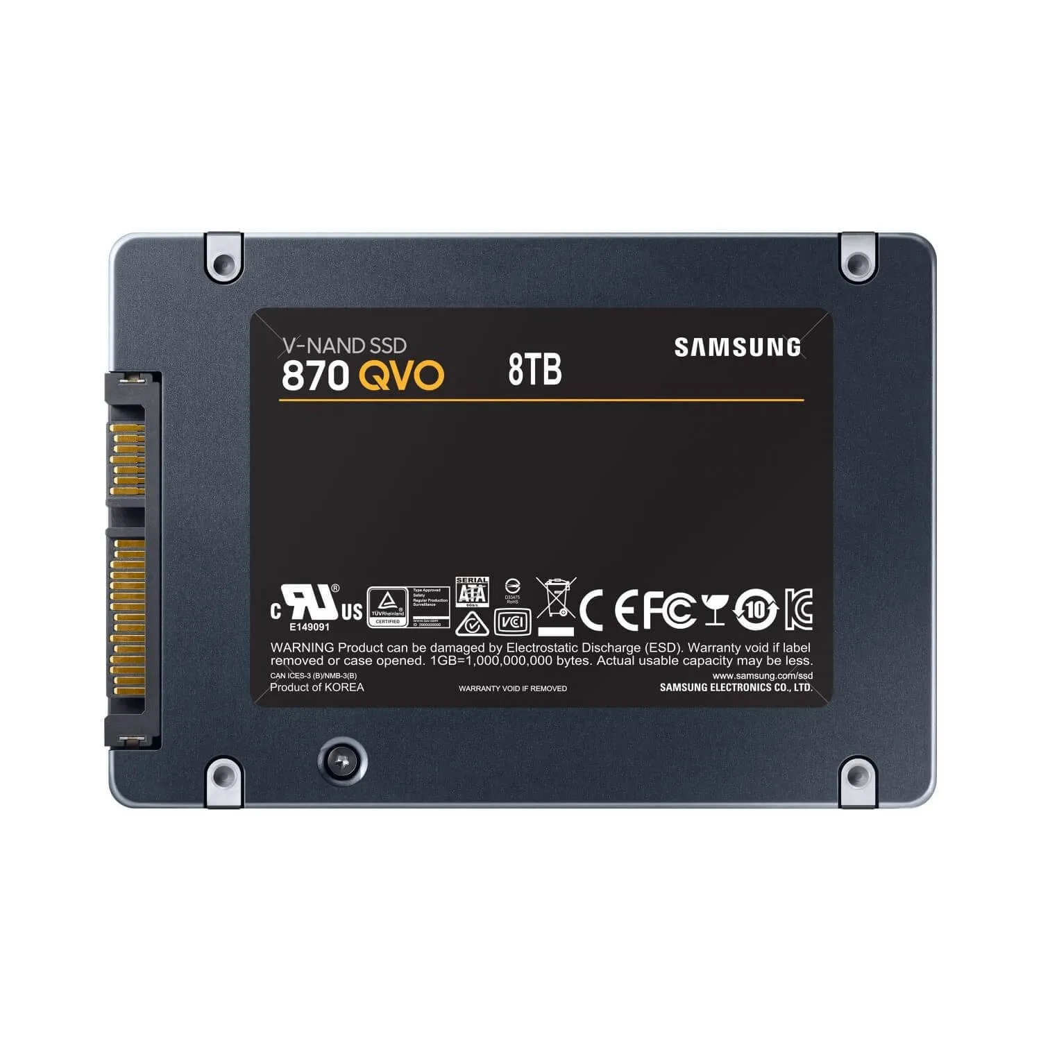 Internal SSD storage Samsung 870 QVO MZ-77Q8T0BW 8TB, 2.5", SATA III