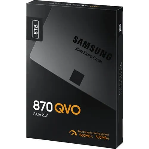 Internal SSD storage Samsung 870 QVO MZ-77Q8T0BW 8TB, 2.5", SATA III