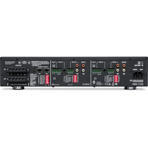JBL VMA2120 Bluetooth-Enabled Mixer/Amplifier (8-In/2-Out) - 120W
