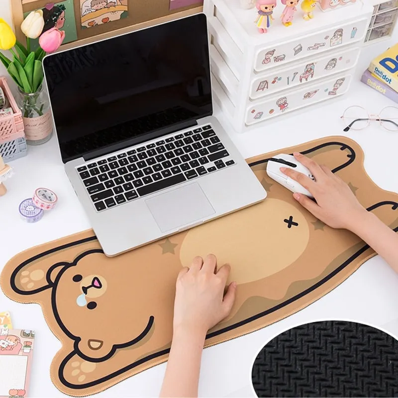 Kawaii Strawberry Bear Desk Pad