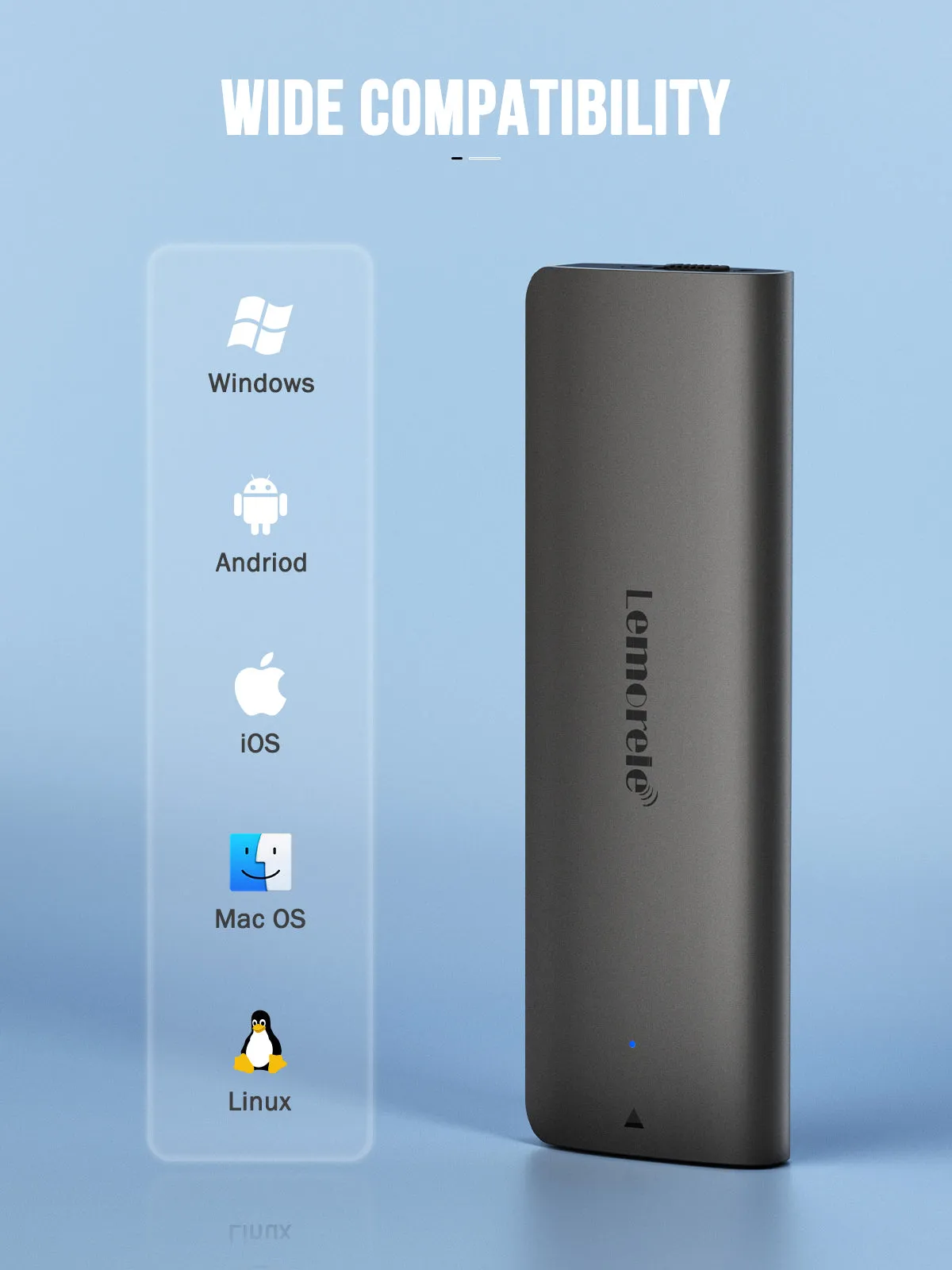 Lemorele M.2 NVMe SSD Enclosure【SD1L】