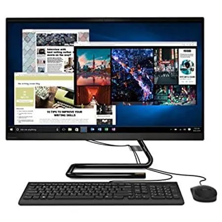 Lenovo IdeaCentre AIO3, All in One Desktop, Intel Core i7-10700T, 27 inch FHD, 8GB RAM, 1TB HDD, AMD Radeon 625 2GB GDDR5 Graphics, Win10, Black, Mouse and Eng-Arb KB included - [F0EY005NAX]