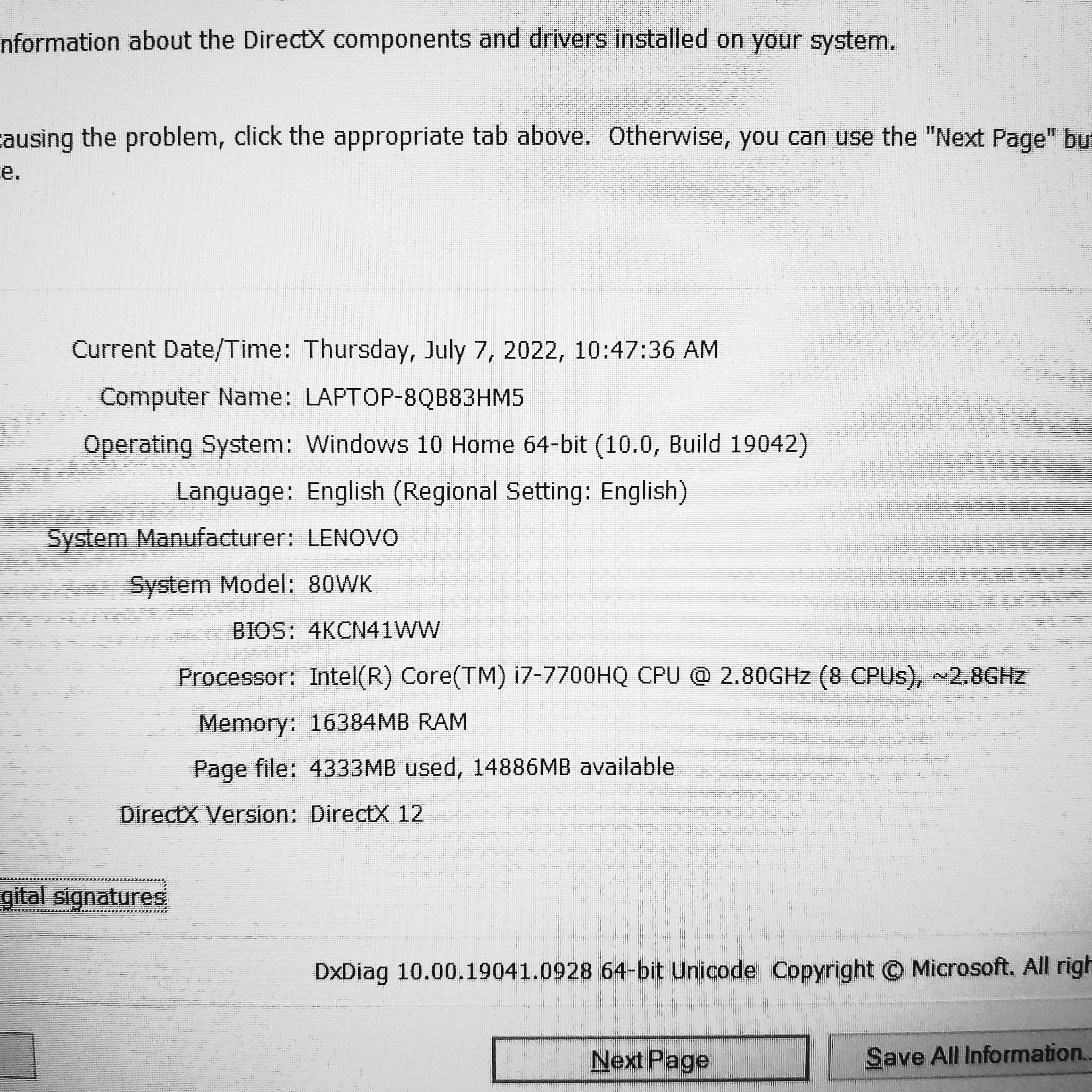 Lenovo Legion Y520 80WK i7-7700HQ GTX 1050 Ti Gaming Laptop (Used Very Clean)