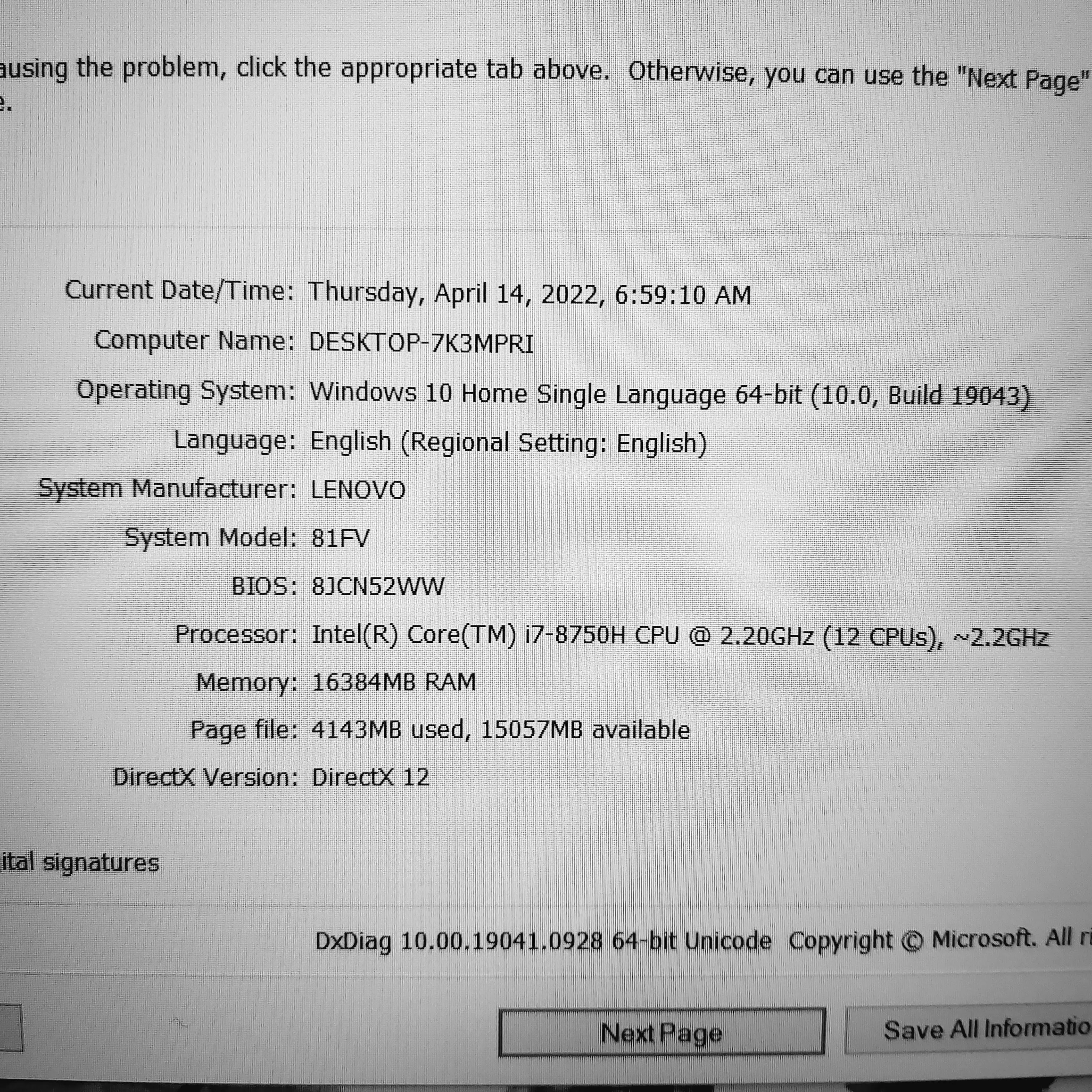Lenovo Legion Y530 i7-8750h GTX 1050 Gaming Laptop (Used Very Clean)