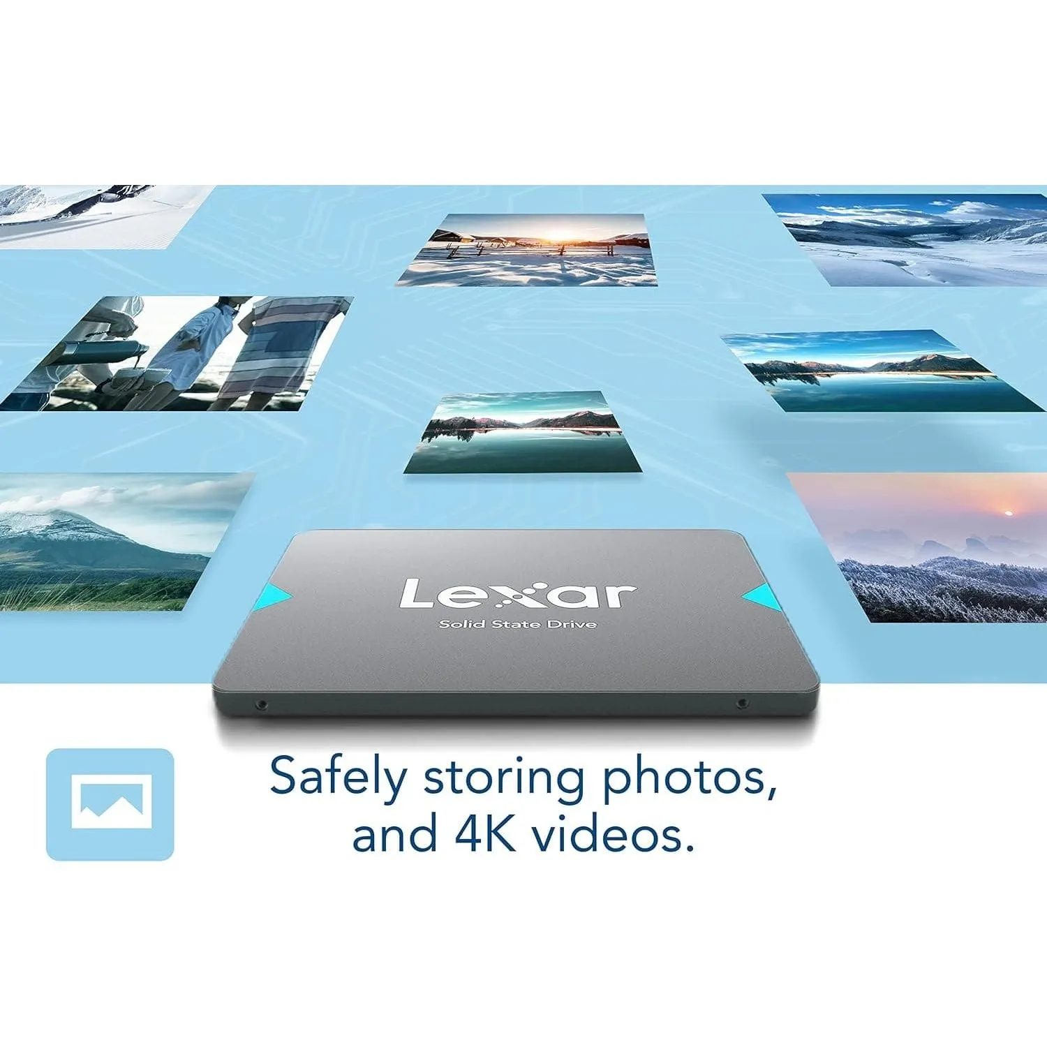 Lexar NQ100 2.5” SATA III (6Gb/s) 480GB SSD, Up to 550MB/s Read Solid State Drive, Internal SSD for Laptop, Desktop Computer/PC (LNQ100X480G-RNNNG), Grey
