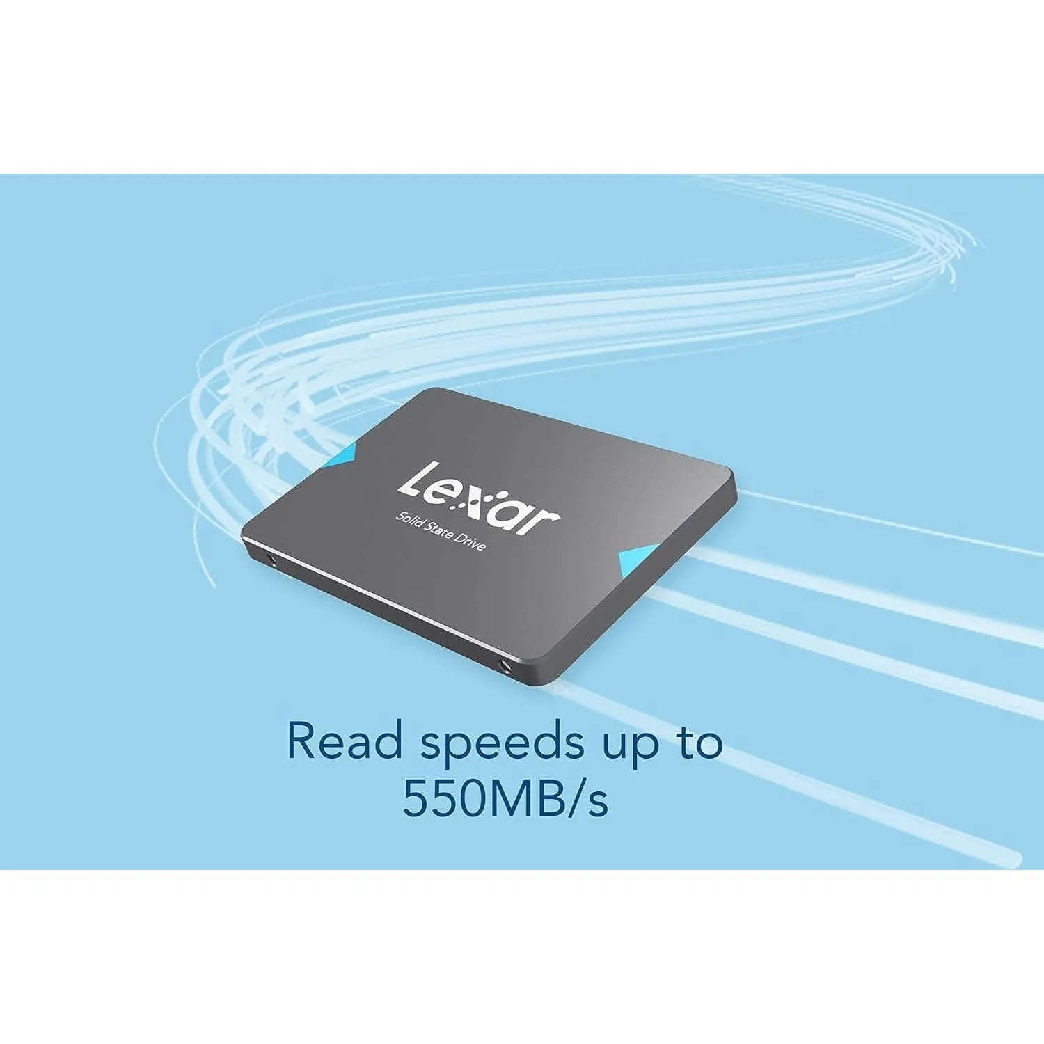 Lexar NQ100 2.5” SATA III (6Gb/s) 480GB SSD, Up to 550MB/s Read Solid State Drive, Internal SSD for Laptop, Desktop Computer/PC (LNQ100X480G-RNNNG), Grey