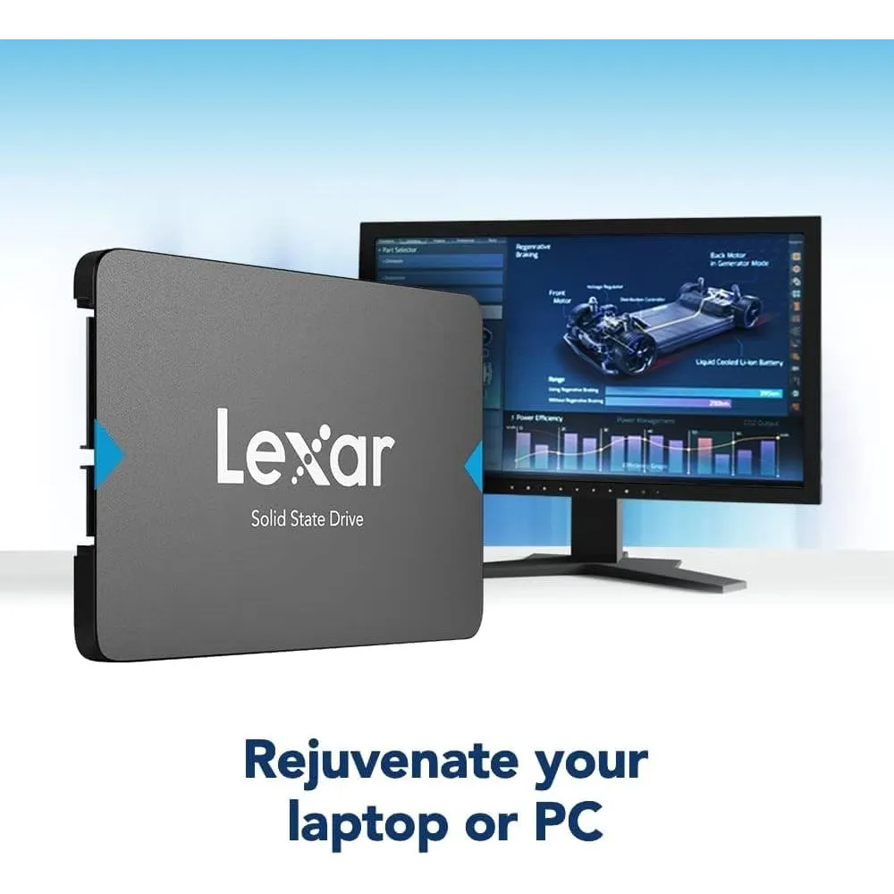 Lexar NQ100 480GB 2.5” SATA III Internal SSD, Solid State Drive, Up to 550MB/s Read (LNQ100X480G-RNNNU)