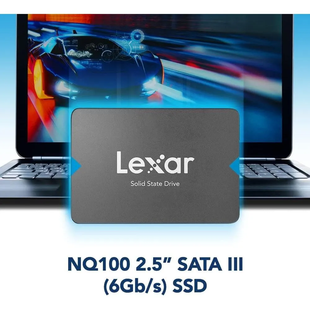 Lexar NQ100 480GB 2.5” SATA III Internal SSD, Solid State Drive, Up to 550MB/s Read (LNQ100X480G-RNNNU)