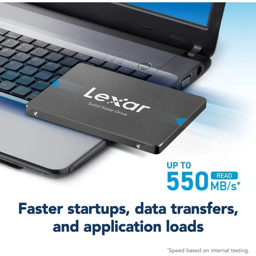 Lexar NQ100 480GB 2.5” SATA III Internal SSD, Solid State Drive, Up to 550MB/s Read (LNQ100X480G-RNNNU)