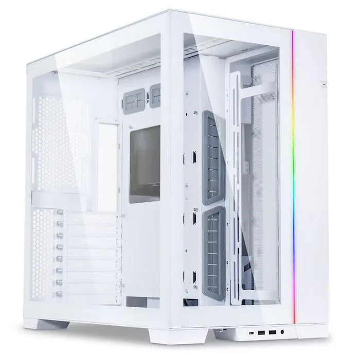 Lian Li O11D EVO Mid-Tower PC Case E-ATX Air Flow Desktop Computer Case, O11DE-2W- White