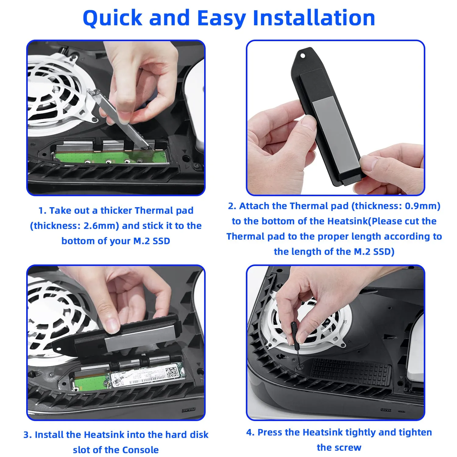 M.2 SSD Heatsink with Screwdriver for PS5 UHD/Digitial Edition Console(JYS-P5153)