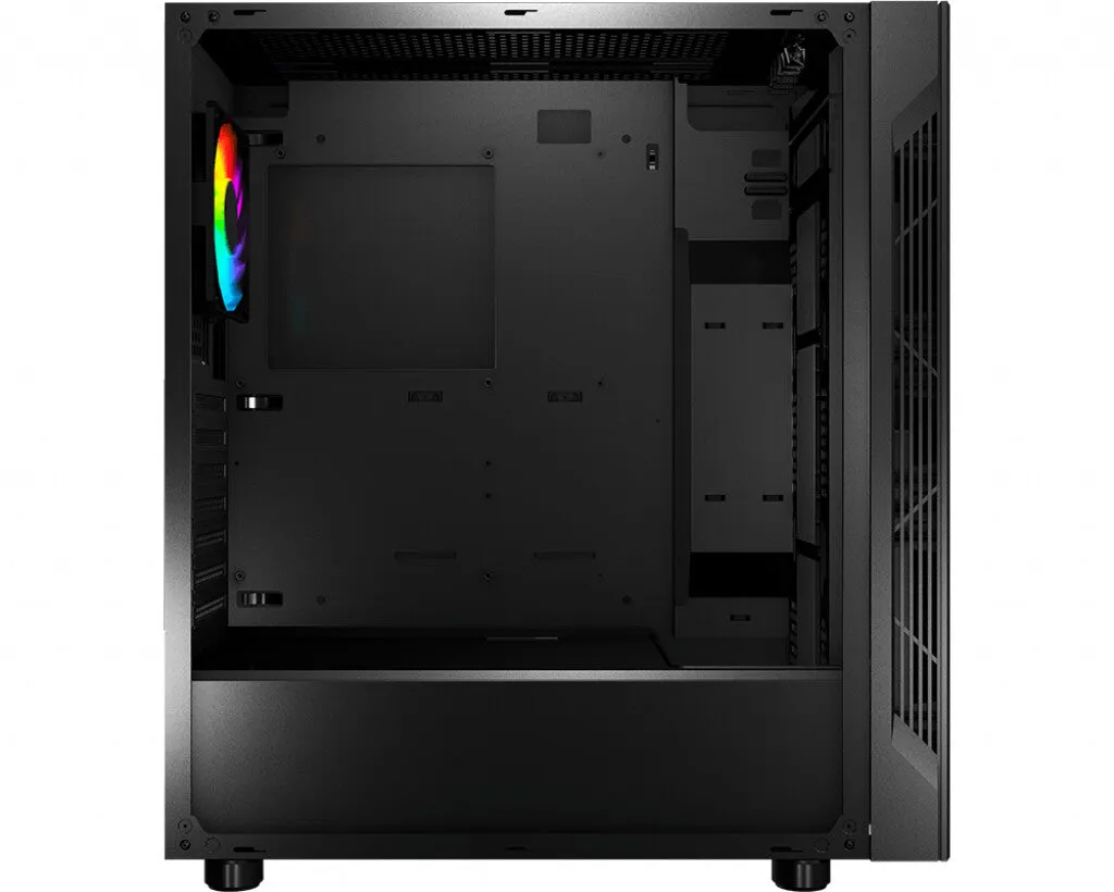 MSI MAG VAMPIRIC 010 Mid Tower Gaming Computer Case 'Black, 1x 120mm ARGB Fan, Mystic Light Sync, Tempered Glass Panel, ATX, mATX, mini-ITX'