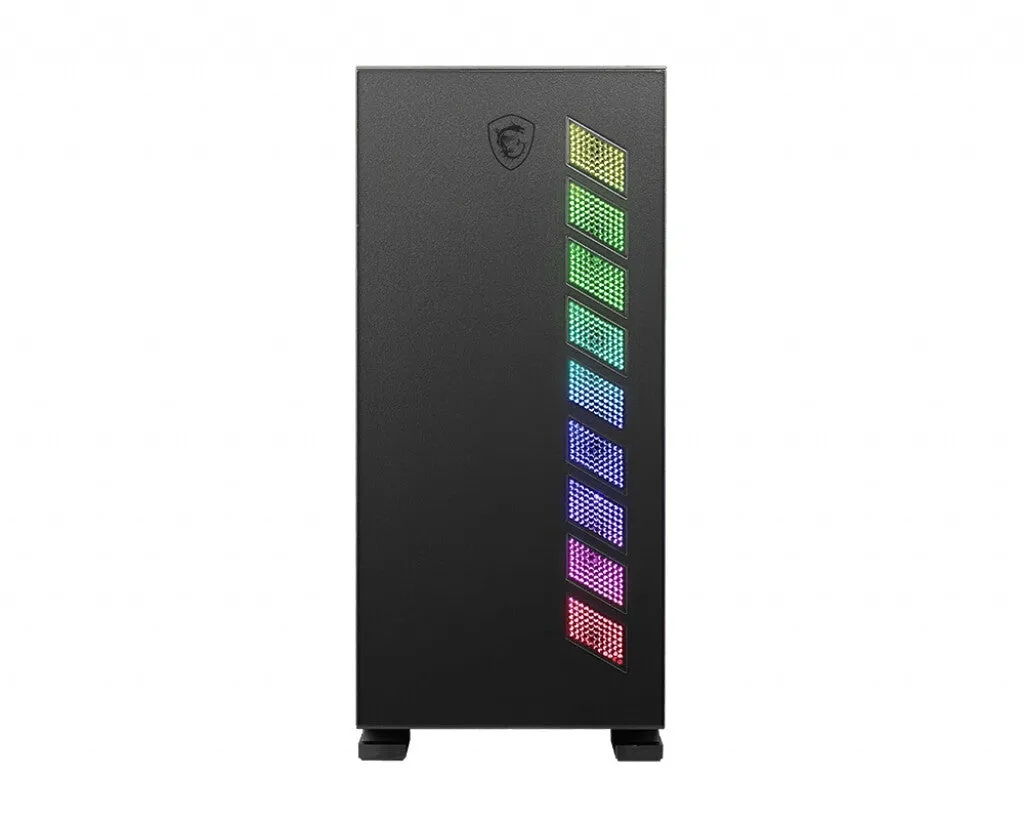 MSI MAG VAMPIRIC 300R Mid Tower Gaming Computer Case 'Black, 1x 120mm ARGB Fan, USB Type-C, Tempered Glass, Center, E-ATX, ATX, mATX, mini-ITX'