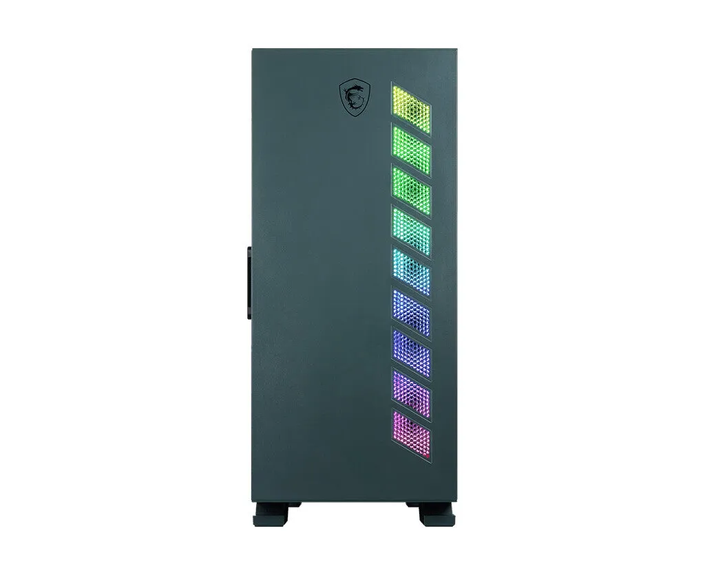MSI MAG VAMPIRIC 300R MIDNIGHT GREEN Mid Tower Gaming Computer Case '1x 120mm ARGB Fan, USB Type-C, Tempered Glass, Center, E-ATX, ATX, mATX, mini-ITX'