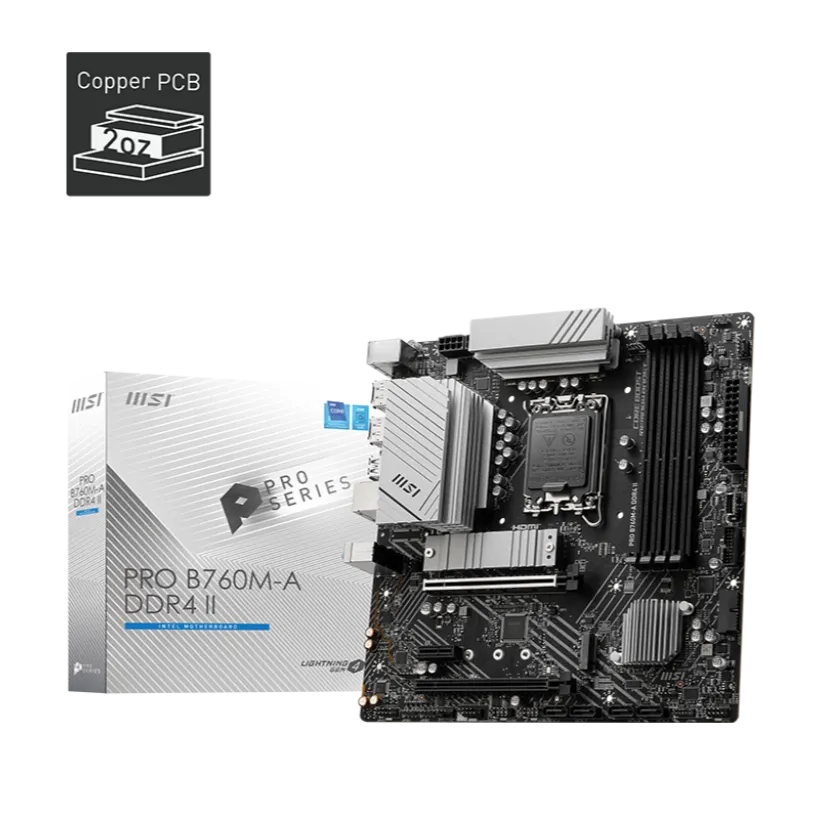 MSI PRO B760M-A DDR4 II ,LGA 1700 mATX Motherboard