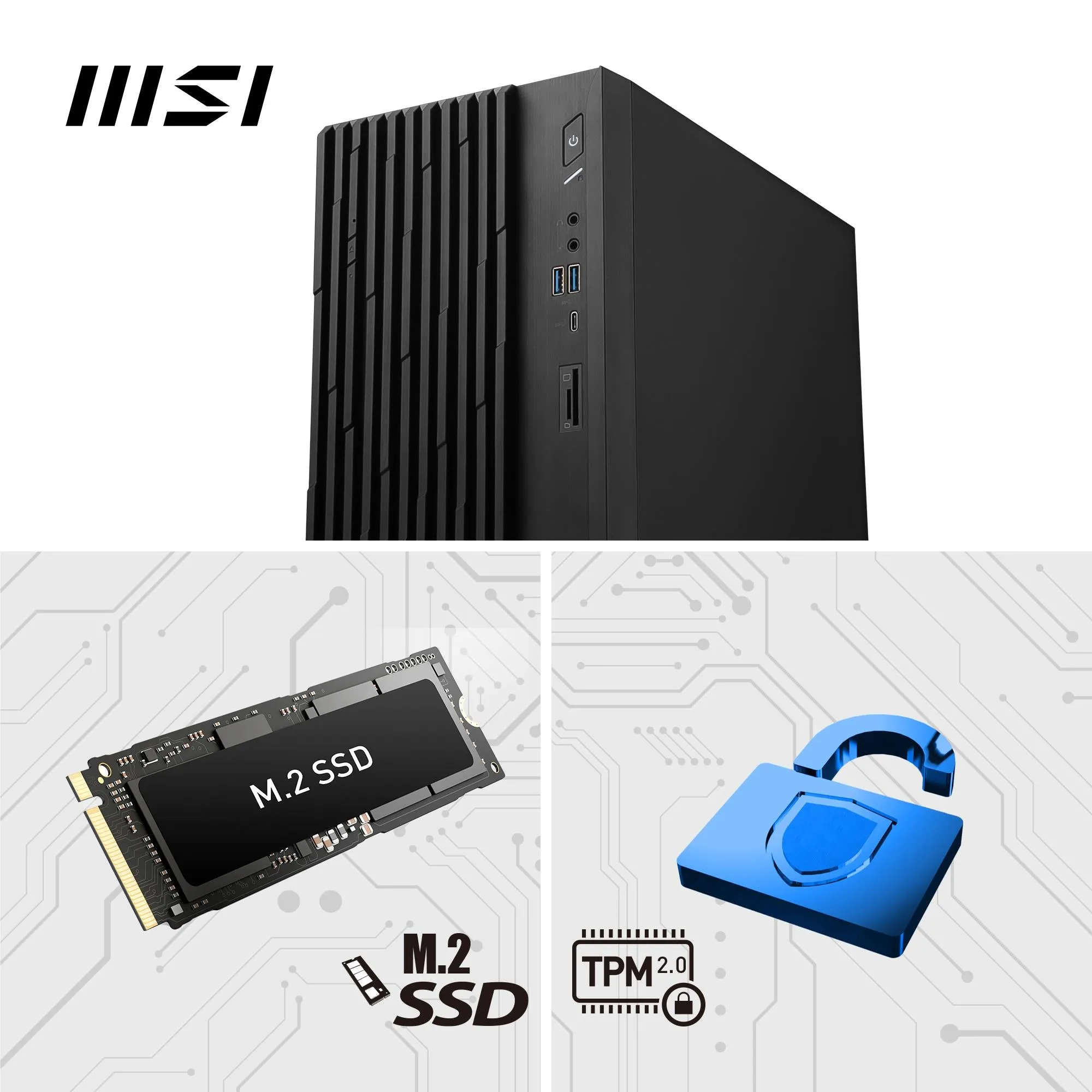 MSI PRO DP180 14-295AU Lifestyle Desktop Tower (14th Gen Intel i5)[1TB SSD]