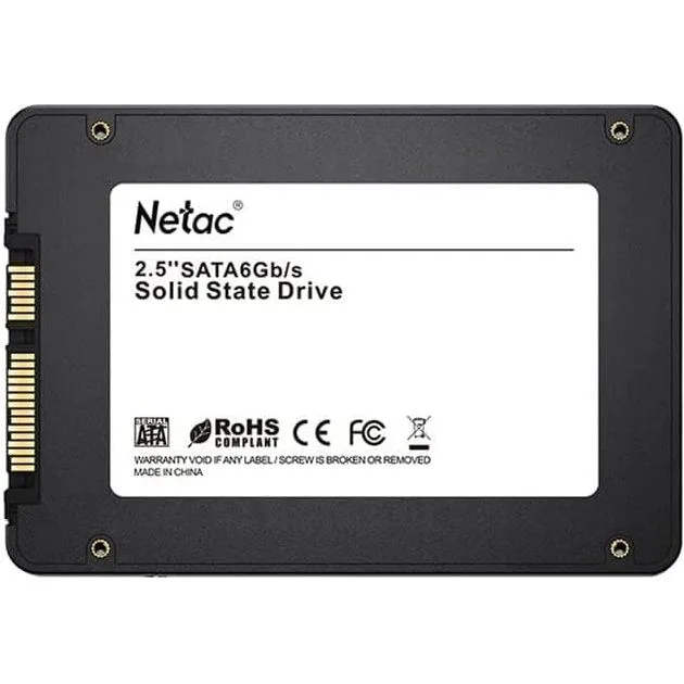 Netac 128GB SSD, 2.5" SATA III 6Gb/s, 3D NAND, Up to 530MB/s Read Speed