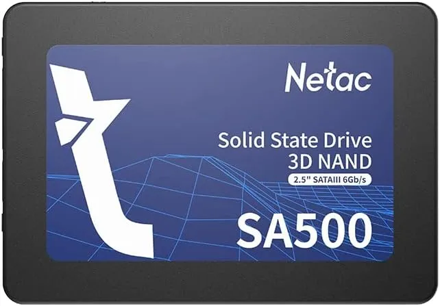 Netac 512GB SA500 2.5" SSD, SATA3, 3D NAND, R/W 520/450 MB/s, 7mm, Internal Solid State Drive