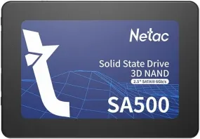Netac 512GB SA500 2.5" SSD, SATA3, 3D NAND, R/W 520/450 MB/s, 7mm, Internal Solid State Drive