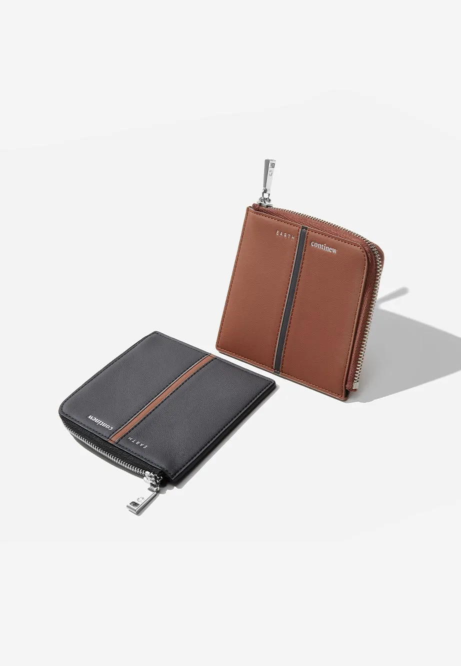 New Airman Bi-fold Zip Wallet - Black
