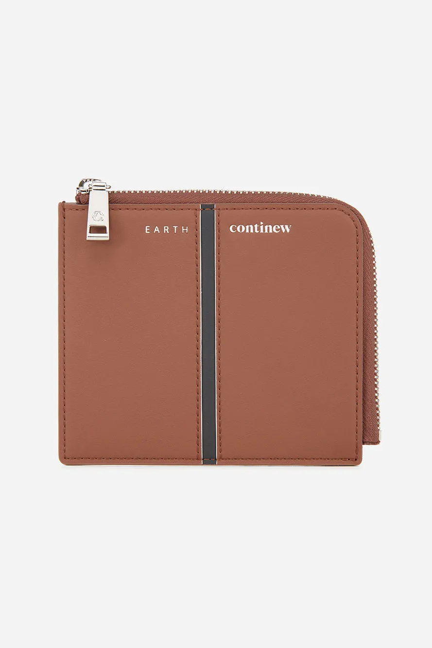 New Airman Bi-fold Zip Wallet - Brown