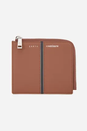 New Airman Bi-fold Zip Wallet - Brown