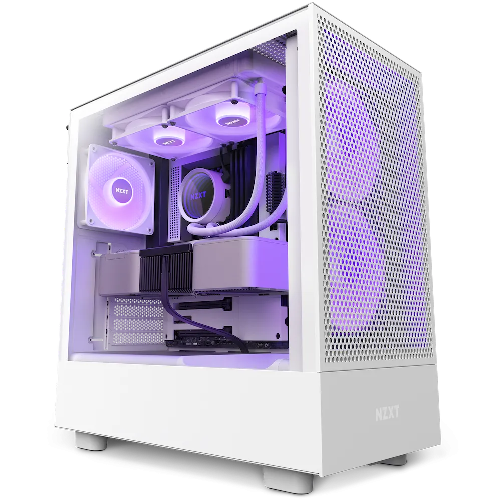 NZXT H5 FLOW RGB (2023) Matte White 啞光白色 Tempered Glass ATX Case CM-H51FW-R1