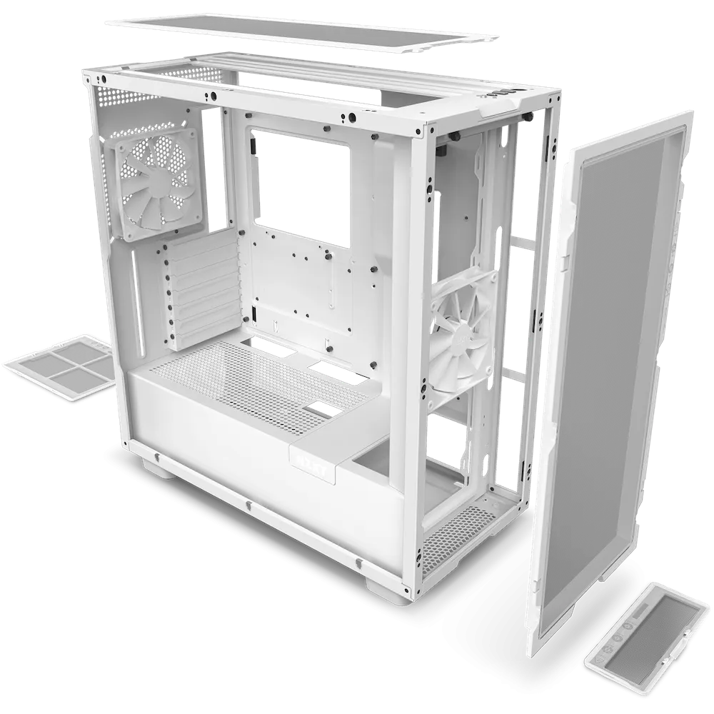 NZXT H7 FLOW Matte White 啞光白色 Tempered Glass ATX Case CM-H71FW-01