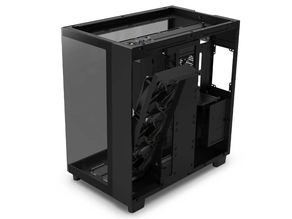 NZXT H9 Flow Dual-Chamber Mid-Tower Airflow Case - Matte Black