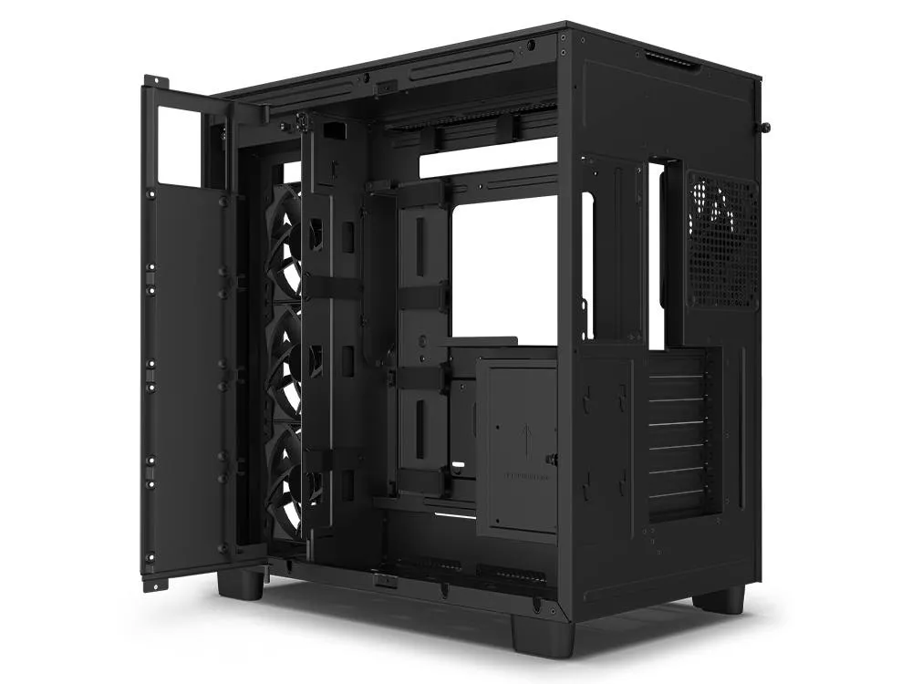 NZXT H9 Flow Dual-Chamber Mid-Tower Airflow Case - Matte Black