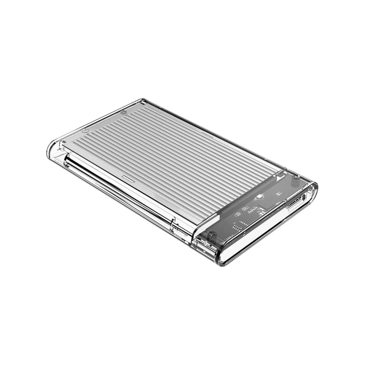 ORICO 2.5 inch SATA 3.0 HDD to USB 3.0 Micro B Transparent External Hard Disk Drive Enclosure Case with Aluminum Alloy Internal Plate & Up to 4TB Memory Storage Capacity for Windows Mac OS Linux PC Laptop Computer | 2179U3 | Silver, Blue