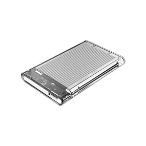 ORICO 2.5 inch SATA 3.0 HDD to USB 3.0 Micro B Transparent External Hard Disk Drive Enclosure Case with Aluminum Alloy Internal Plate & Up to 4TB Memory Storage Capacity for Windows Mac OS Linux PC Laptop Computer | 2179U3 | Silver, Blue