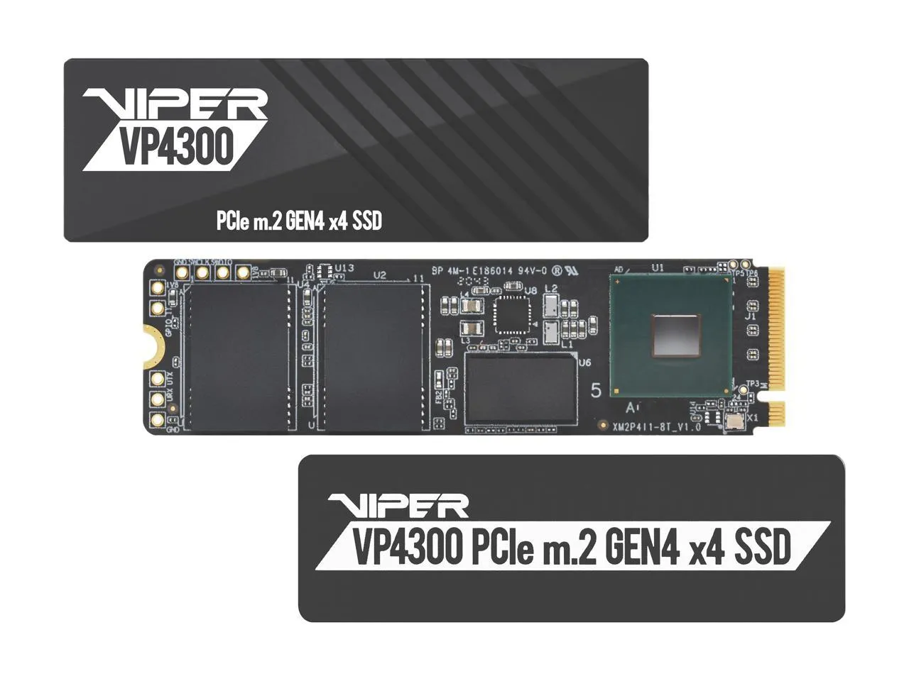 Patriot Memory Viper VP4300 2TB Internal Solid State Drive, M.2 PCIe Gen4 x 4 Gaming SSD - VP4300-2TBM28H