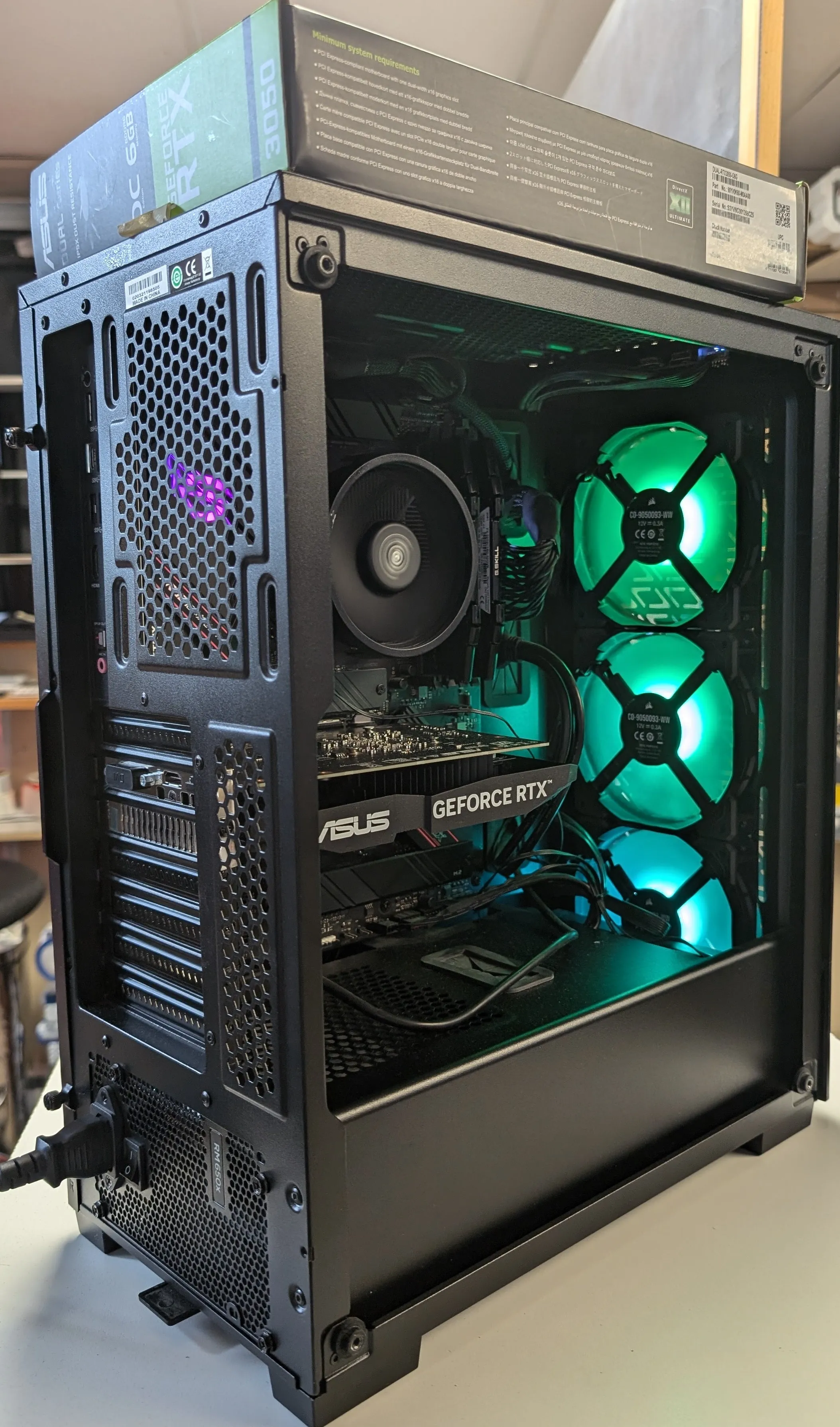 PC GAMING ASUS RTX 3050 6GB RYZEN 5 3600 32GB DDR4 SSD 512GB NVMe HDD 2TB
