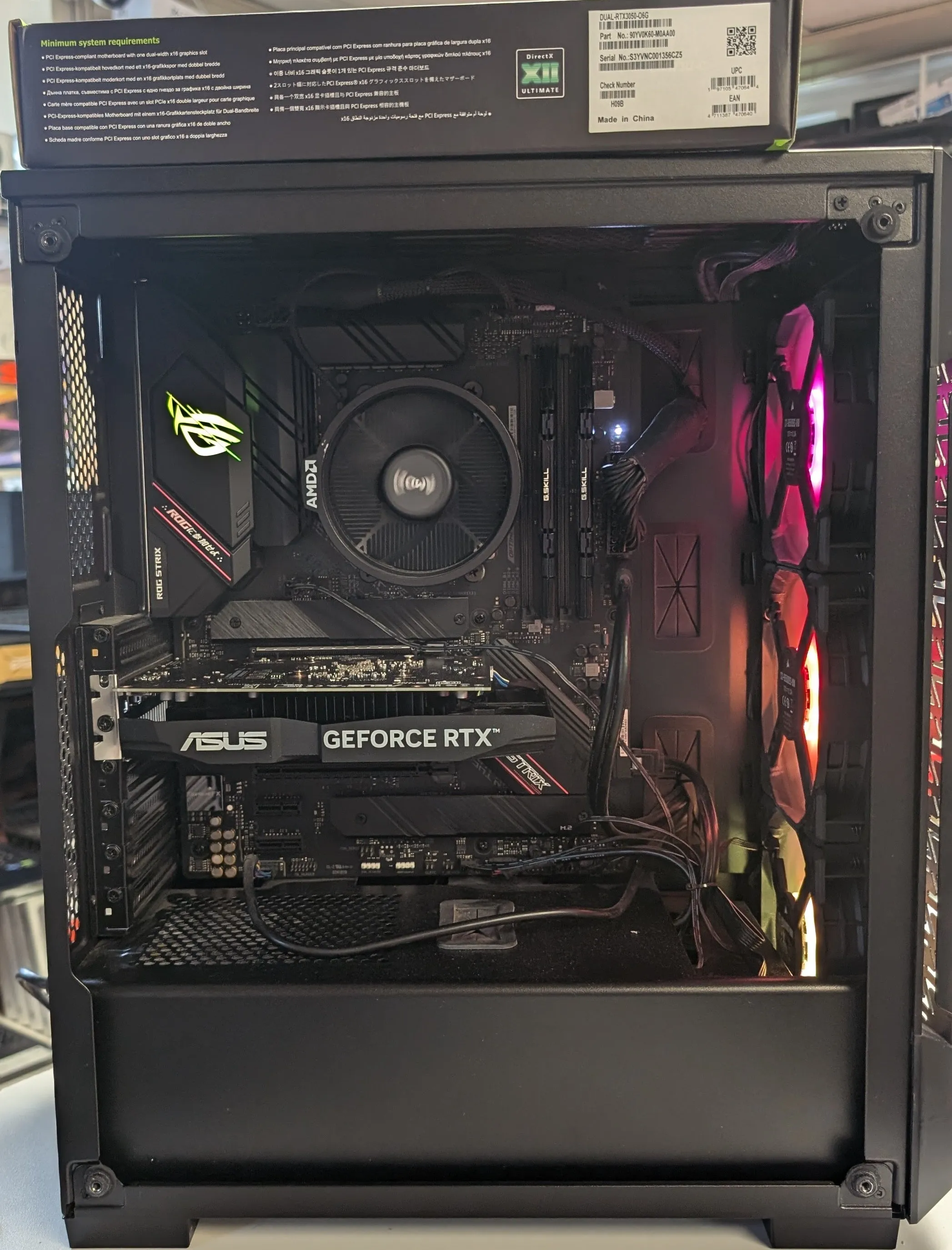 PC GAMING ASUS RTX 3050 6GB RYZEN 5 3600 32GB DDR4 SSD 512GB NVMe HDD 2TB