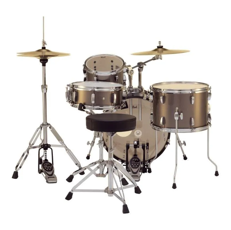 Pearl Roadshow 4 pc Set w/Hardware & Cymbals Bronze Metallic