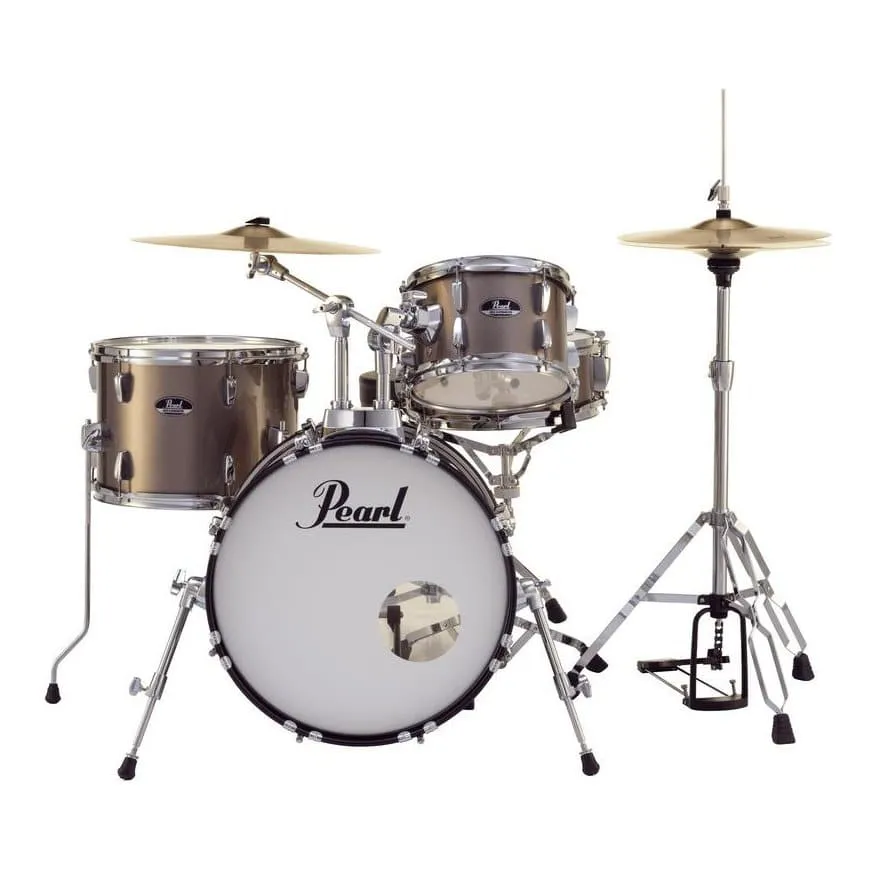 Pearl Roadshow 4 pc Set w/Hardware & Cymbals Bronze Metallic