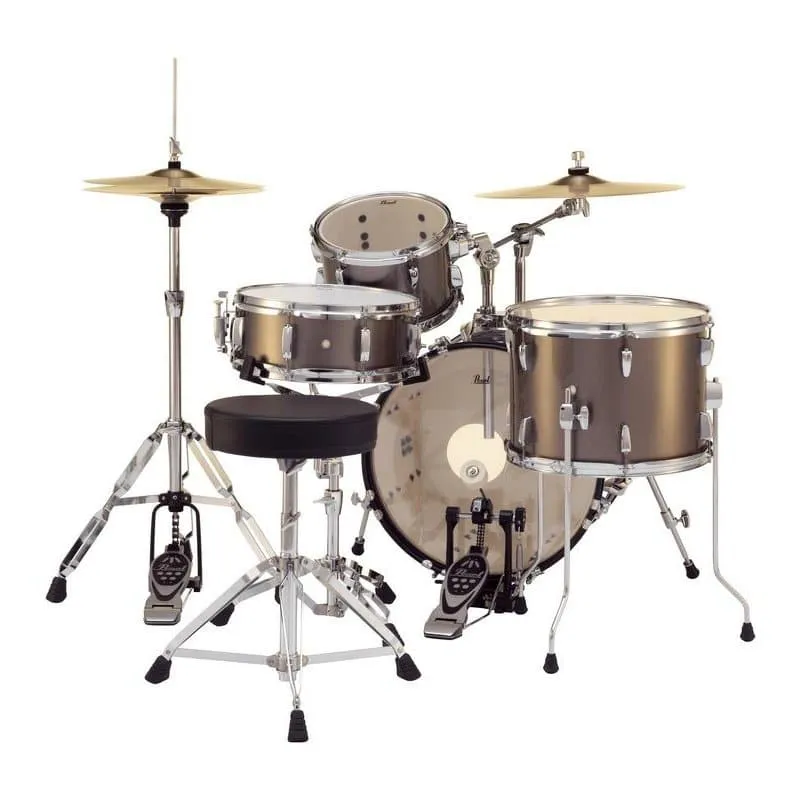 Pearl Roadshow 4 pc Set w/Hardware & Cymbals Bronze Metallic