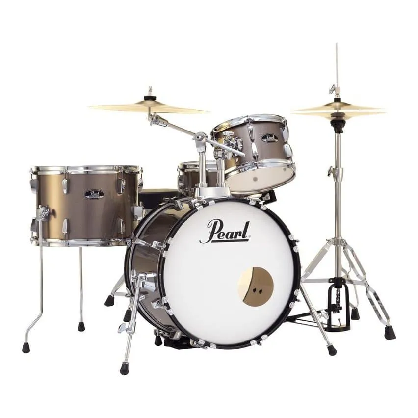 Pearl Roadshow 4 pc Set w/Hardware & Cymbals Bronze Metallic