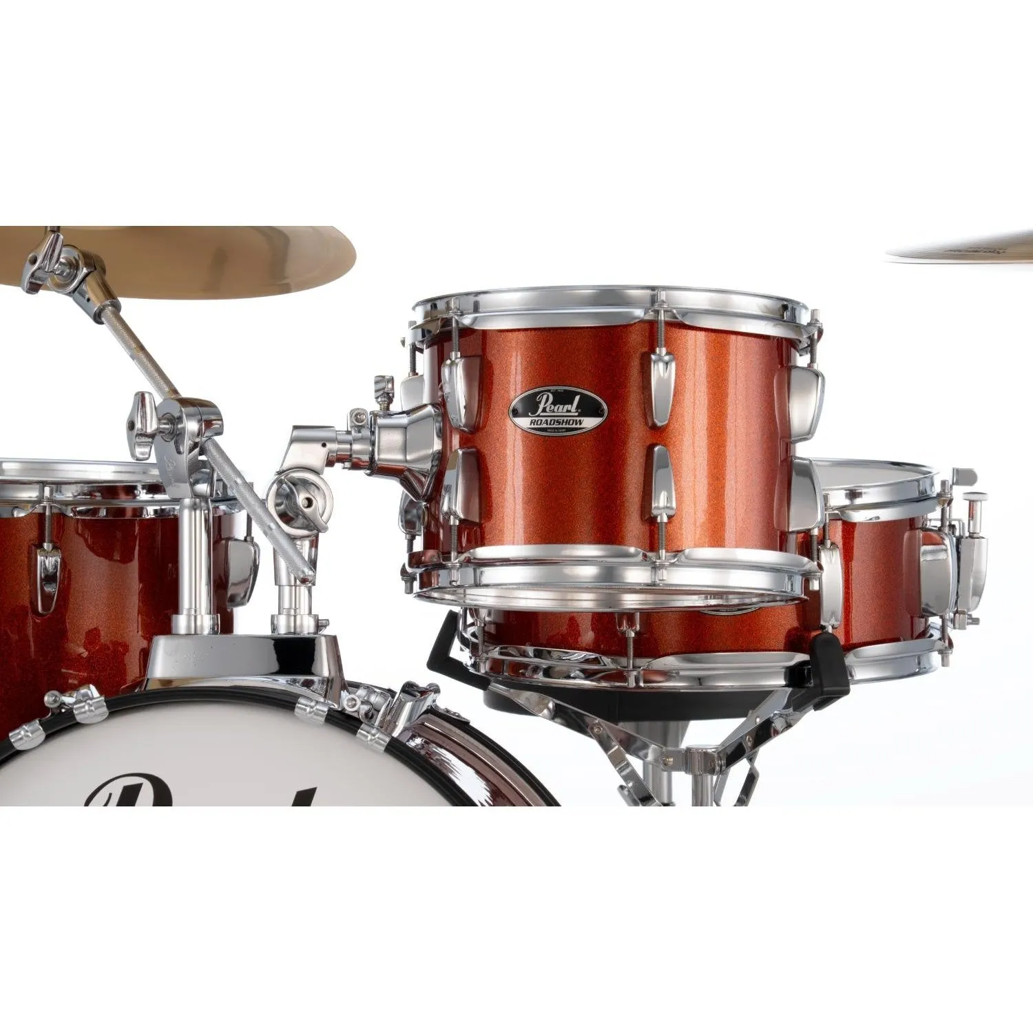 Pearl Roadshow 4pc Drum Set w/Hardware & Cymbals Burnt Orange Sparkle