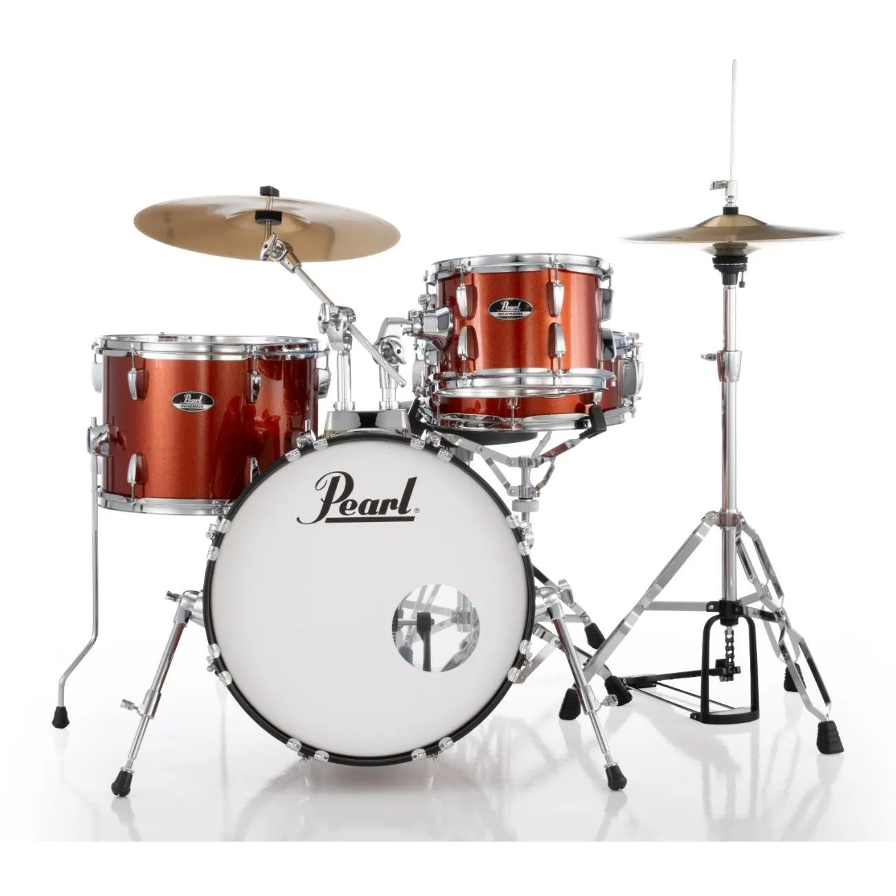 Pearl Roadshow 4pc Drum Set w/Hardware & Cymbals Burnt Orange Sparkle