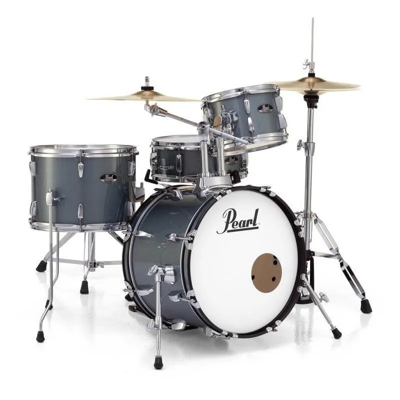 Pearl Roadshow 4pc Set w/Hardware & Cymbals Charcoal Metallic